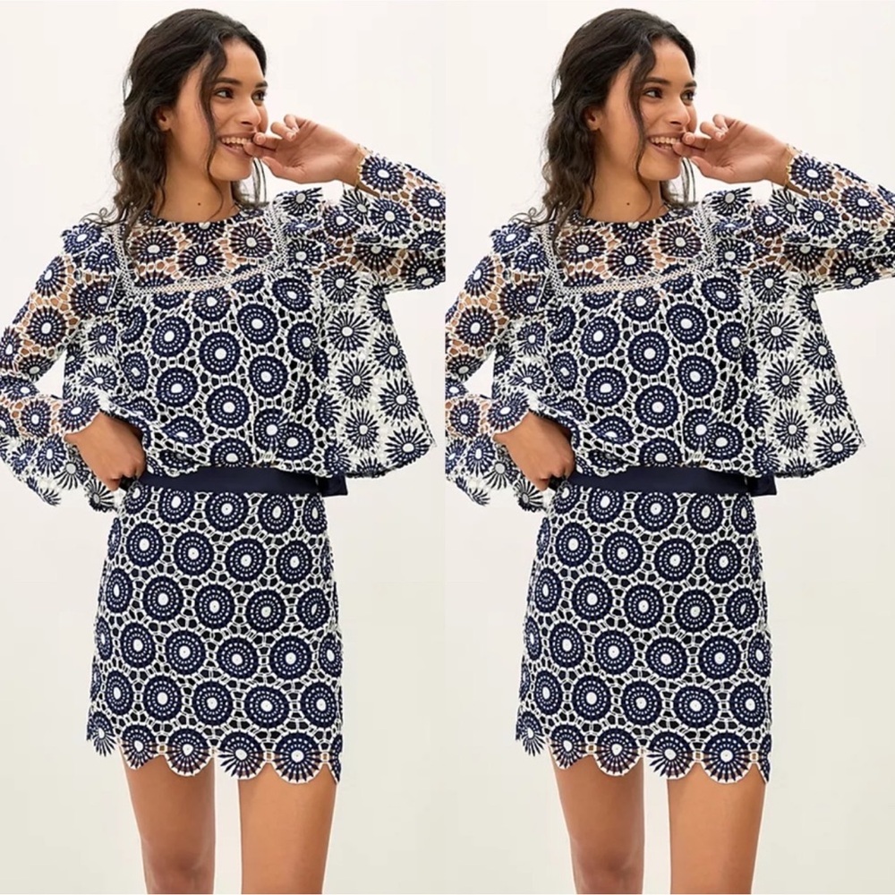 New Anthroplogie x En Saison Crochet Skirt Set